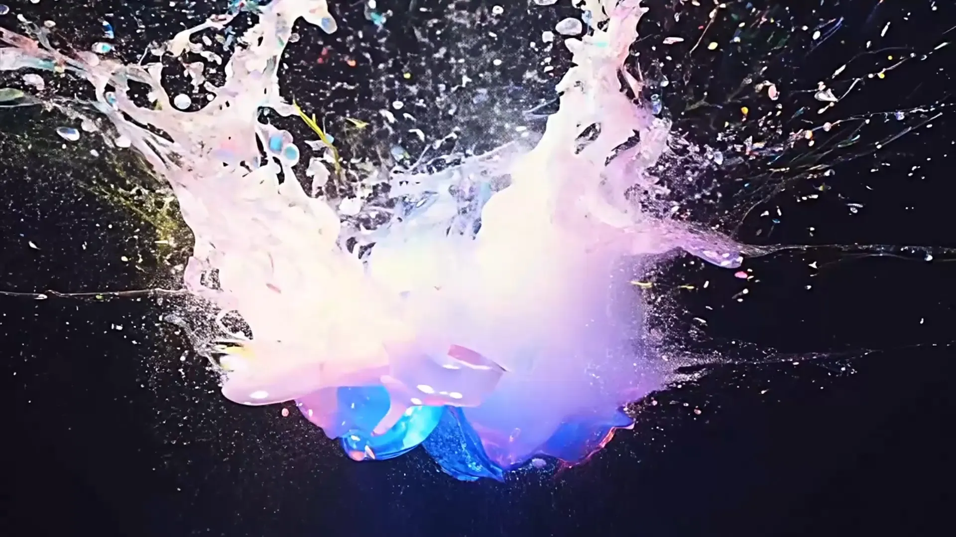 Multicolor Liquid Explosion Overlay for Logo Animation